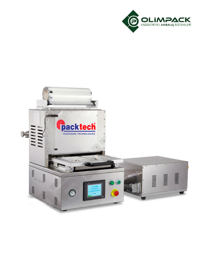 PACKTECH DT 6 YARI OTOMATİK MASAÜSTÜ TABAK KAPAMA MAKİNESİ